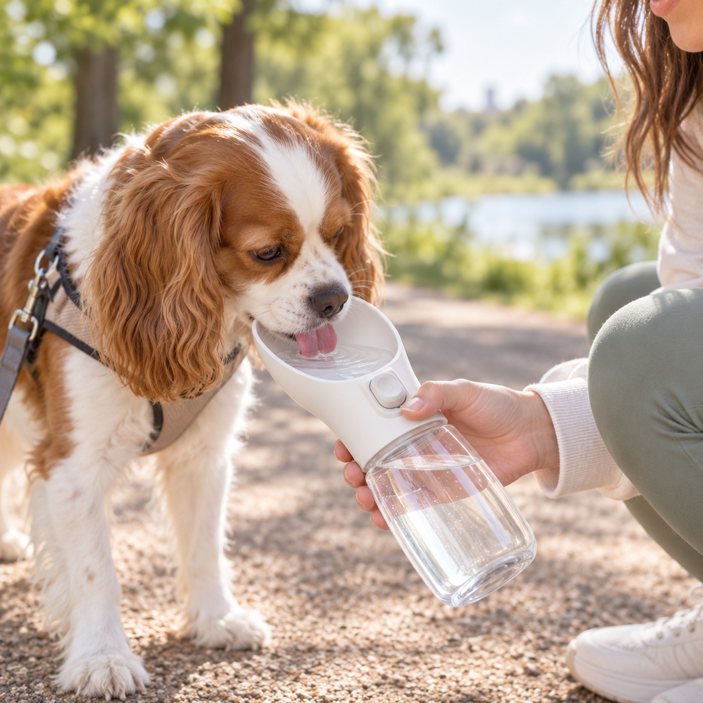 Tragbare Hundetrinkflasche 550 ml – für unterwegs